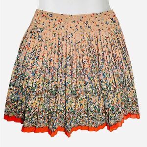 American Eagle Outfitters Pleated Mini Skirt Size 6 Beige